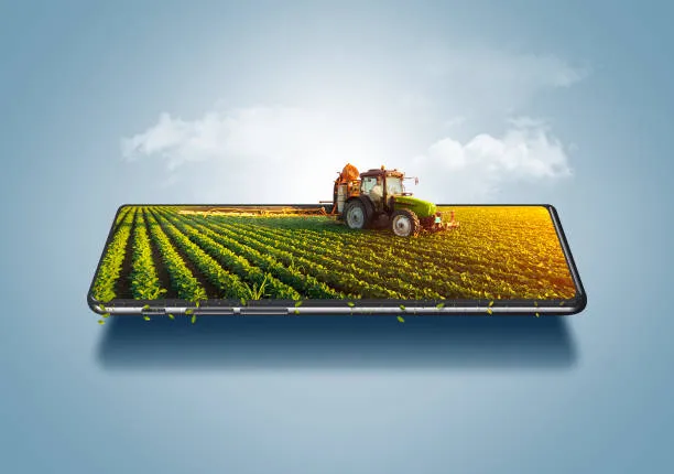 Truck in sustainable farming using mobile technology to improve efficient water use.
