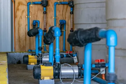 Automated irrigation pumps equipped with advanced control systems designed to improve agricultural productivity.