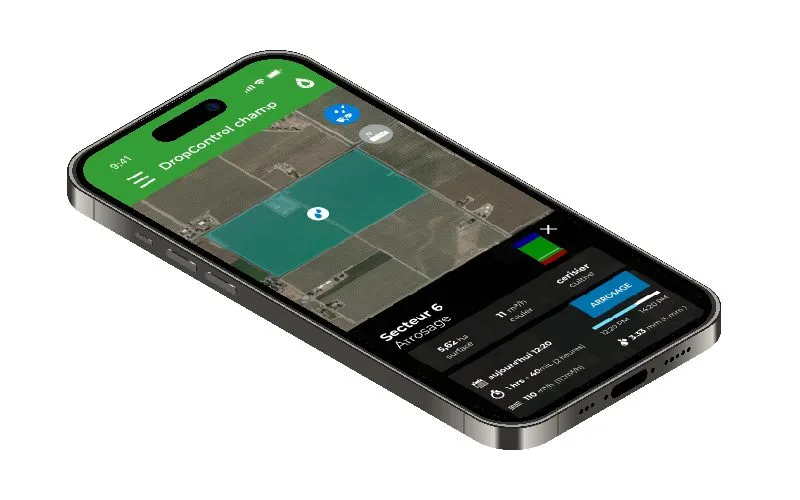 Mobile phone with a farming app for crop tracking, illustrating the role of digital farming tools in smart agriculture